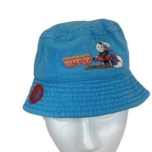 Thomas Friends Steam Engines Rule Bucket Hat Toddler sz 2-3Y Blue Cotton 2008